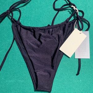 KITH Black Bikini Bottom with Side Ties